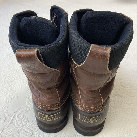 LL Bean Gore-Tex Boots Men 9 Brown Vintage Insulated Maine Hunting Shoe Winter - Picture 7 of 16